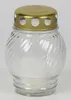 12x Glas-Grablicht rund H14 cm mit goldenem Deckel – Produktbild-Vorschau 2