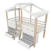 Letto a mezza altezza Sweiko, 90x200cm, forma di casa, Anteprima dell’immagine prodotto 10