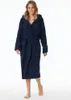 Schiesser peignoir essentials bathrobe with hood navy Voir les images du produit 20