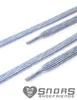 SNORS gestreifte Schnürsenkel flach - WEISS / BLAU - 5mm - Produktbild-Vorschau 2
