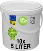 plasteo® 10x 5 Liter Eimer mit Deckel Lebensmittelecht Produktbild-Vorschau 1