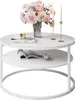Runder Couchtisch CIRI GLASS mit Ablage Produktbild-Vorschau 1