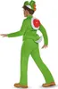 A child wearing a green Yoshi costume, including a mask and a shell on the back, is shown from the side, walking. Produktbild-Vorschau