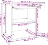 A diagram showing the dimensions of a desk. Podgląd zdjęcia produktu