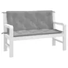 A white wooden bench with a gray cushion. Produktbild-Vorschau