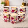 Anouk, lot de 6 tasses à café 300 ml en porcelaine, motif Voir les images du produit 4