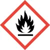 A hazard symbol indicating flammability. Produktbild-Vorschau