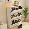 VOWNER Schuhschrank mit 3 Klappen, Schmaler Schuhregal, Produktbild-Vorschau 2
