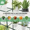 A greenhouse shelving unit with plants and produce displayed on its shelves. Voir les images du produit