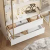 Weißer Vitrinenschrank mit 2 Glastüren & 2 Schubladen Produktbild-Vorschau 4