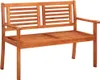 vidaXL 2-Sitzer-Gartenbank mit Auflage 120 cm Massivholz Produktbild-Vorschau 1