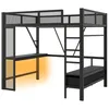 A loft bed with a desk and storage underneath, shown against a white background. Produktbild-Vorschau