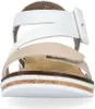 Rieker Damen Keil-Sandaletten Weiß/Beige Voir les images du produit 55