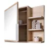 A bathroom cabinet with a mirror and shelves, displaying toiletries. Produktbild-Vorschau