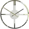 A modern, minimalist wall clock with a gold-colored metal frame and white face. Náhled obrázku produktu