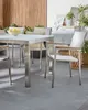 BELIANI Gartenstühle 6er Set Weiß Polyester Edelstahl Produktbild-Vorschau 2