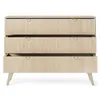 Schubkastenkommode in beige, Front mit Fischgrätenmuster, Produktbild-Vorschau 2