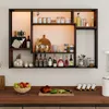 Puluomis étagère murale avec éclairage RGB 120cm MDF Voir les images du produit 1