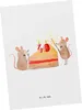 Mr. & Mrs. Panda Postkarte 40. Geburtstag Mäuse Kuchen - Produktbild-Vorschau 1