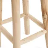 Bazar Bizar Sgabello da bar in legno di teak e rafia Anteprima dell’immagine prodotto 6