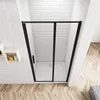 Schwarz BxH:100X185cm Duschkabine Duschwand Nischentür aus Produktbild-Vorschau 5