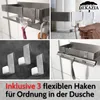 DEKAZIA® Duschablage ohne Bohren Edelstahl | Duschregal Produktbild-Vorschau 6