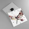 Wanduhr - Quadrat - Glasuhr - Vogel Abstraktion - 30x30cm - Produktbild-Vorschau 2