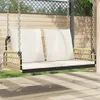 vidaXL Hängebank mit Kissen 105x58x38 cm Poly Rattan und Produktbild-Vorschau 2