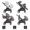 BabyGo Geschwisterwagen DUO, grau/schwarzer Griff Produktbild-Vorschau 4