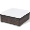 vidaXL 10-tlg. Garten-Lounge-Set mit Auflagen Poly Rattan Produktbild-Vorschau 16