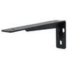 A black metal shelf bracket is shown against a white background. Produktbild-Vorschau