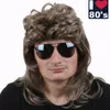 80er Jahre Herren Perücke Vokuhila blond Karneval Fasching Produktbild-Vorschau 2