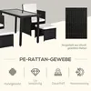 Outsunny Polyrattan Sitzgruppe Gartenset Garnitur 11 tlg. Produktbild-Vorschau 4