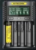 A Nitecore UM4 battery charger with one battery inserted. Náhled obrázku produktu