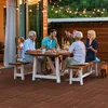 Jayseuw 55 pezzi piastrelle per patio effetto legno 30x30cm Anteprima dell’immagine prodotto 7