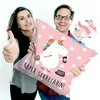 Mr. & Mrs. Panda Deko Kissen Einhorn Sekretärin - Rot Produktbild-Vorschau 5