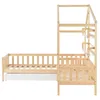 L-Baumhausbett aus Massivholz mit Schubladen und Regalen – Produktbild-Vorschau 14
