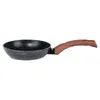 A frying pan with a wooden handle is shown against a white background. Podgląd zdjęcia produktu