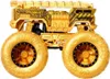 A golden Hot Wheels monster truck toy. Produktbild-Vorschau