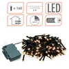 Außen Lichterkette warm weiß mit Timer - 160 LED / 4 m - Produktbild-Vorschau 3
