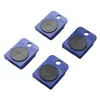 Four blue furniture movers with black grip pads are arranged on a white background. Náhled obrázku produktu