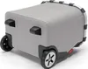 A grey reisenthel carrycruiser shopping trolley with black wheels and handles, shown from a diagonal front-left perspective on a white background. Produktbild-Vorschau