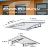 Vordach 145 x 100 cm Aluminium Türdach Türvordach Produktbild-Vorschau 3