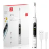 A white box packaging and an Oclean X10 Smart Sonic Electric Toothbrush with charging cables. Náhled obrázku produktu