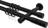 Interdeco Gardinenstange / Vorhangstange Schwarz, Typ Produktbild-Vorschau 1