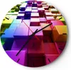 Wanduhr - Rund - Glasuhr - Abstrakt bunt entwurf muster - Produktbild-Vorschau 1