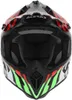 Casco da motocross Acerbis Steel Carbon, nero/verde/rosso, Anteprima dell’immagine prodotto 6