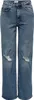 Straight Leg Denim Jeans High Waist Schlag Hose Weites Bein Produktbild-Vorschau 6