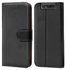 A black flip case for a smartphone is shown from the front and back. Anteprima dell’immagine prodotto