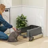 PawHut XXL Katzentoilette aus Edelstahl, 85 Liter Produktbild-Vorschau 2
